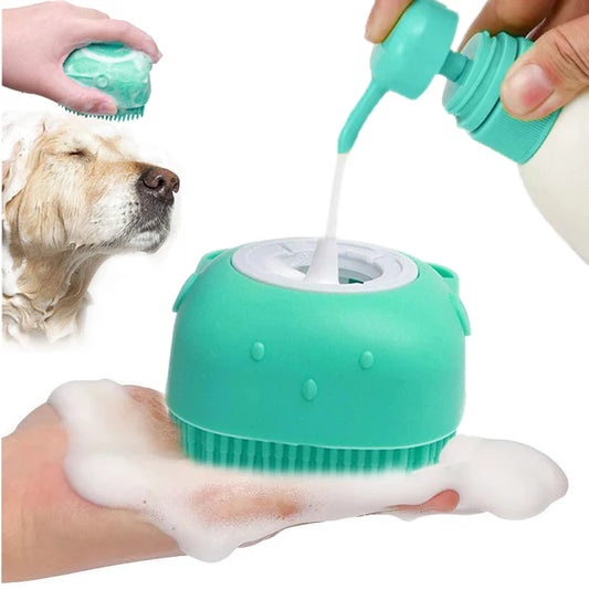 Silicone Pet Bath with Shampoo Dispenser