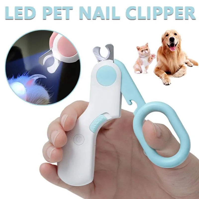 Professional Pet Nail Clipper with LED Light